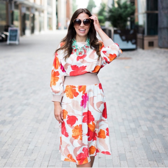 NWOT Anthropologie Floral Midi Dress - Picture 4 of 15